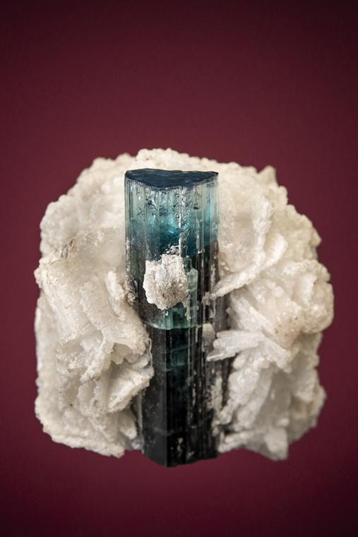 ELBAITE var. Indicolite with ALBITE